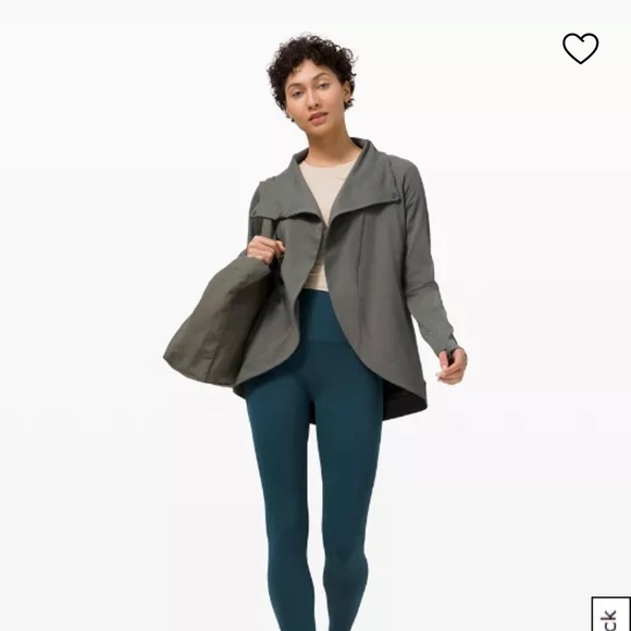 Lululemon Rulu Ralley wrap jacket in grey sage - Picture 2 of 7